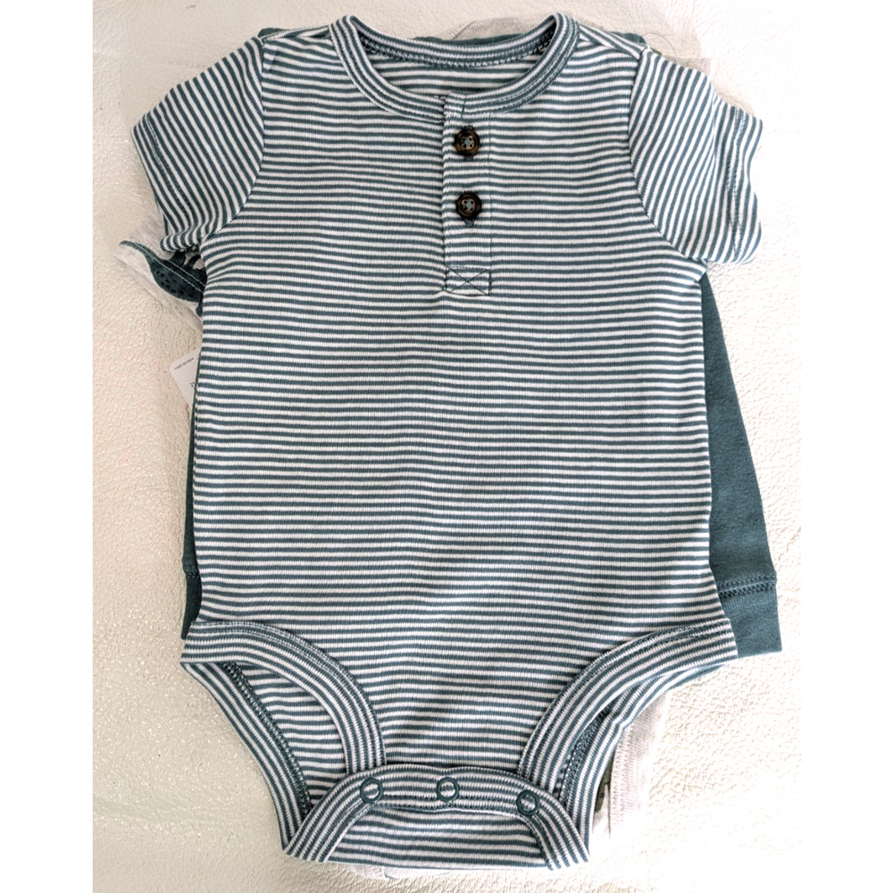 Carter's Baby 3 Piece Set Green 3 Months Dinosaurs 1 Pants 2 Bodysuits